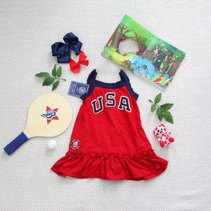 New Red Ralph Lauren USA Olympic Tank Dress